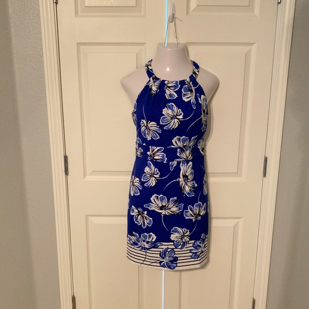 Pretty Blue Floral Dress NWOT